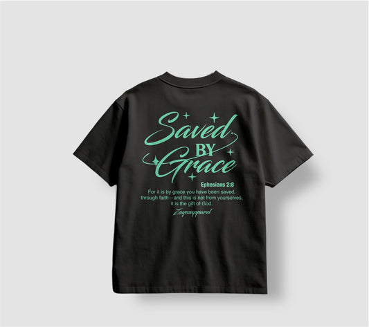 Saved by Grace Tee || Black